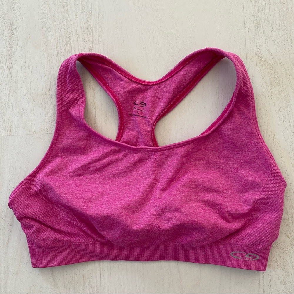 Champion Vibrant Pink Seamless Sports Bra with Racerback